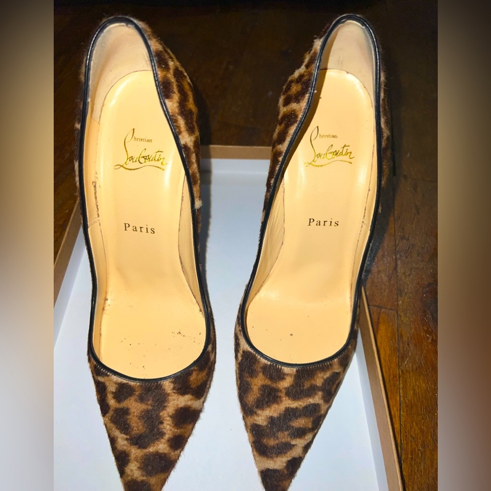 Christian Louboutin So Kate Leopard Heels Size 39.5